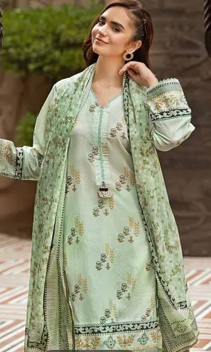 3PC Printed Lawn Unstitched Suit